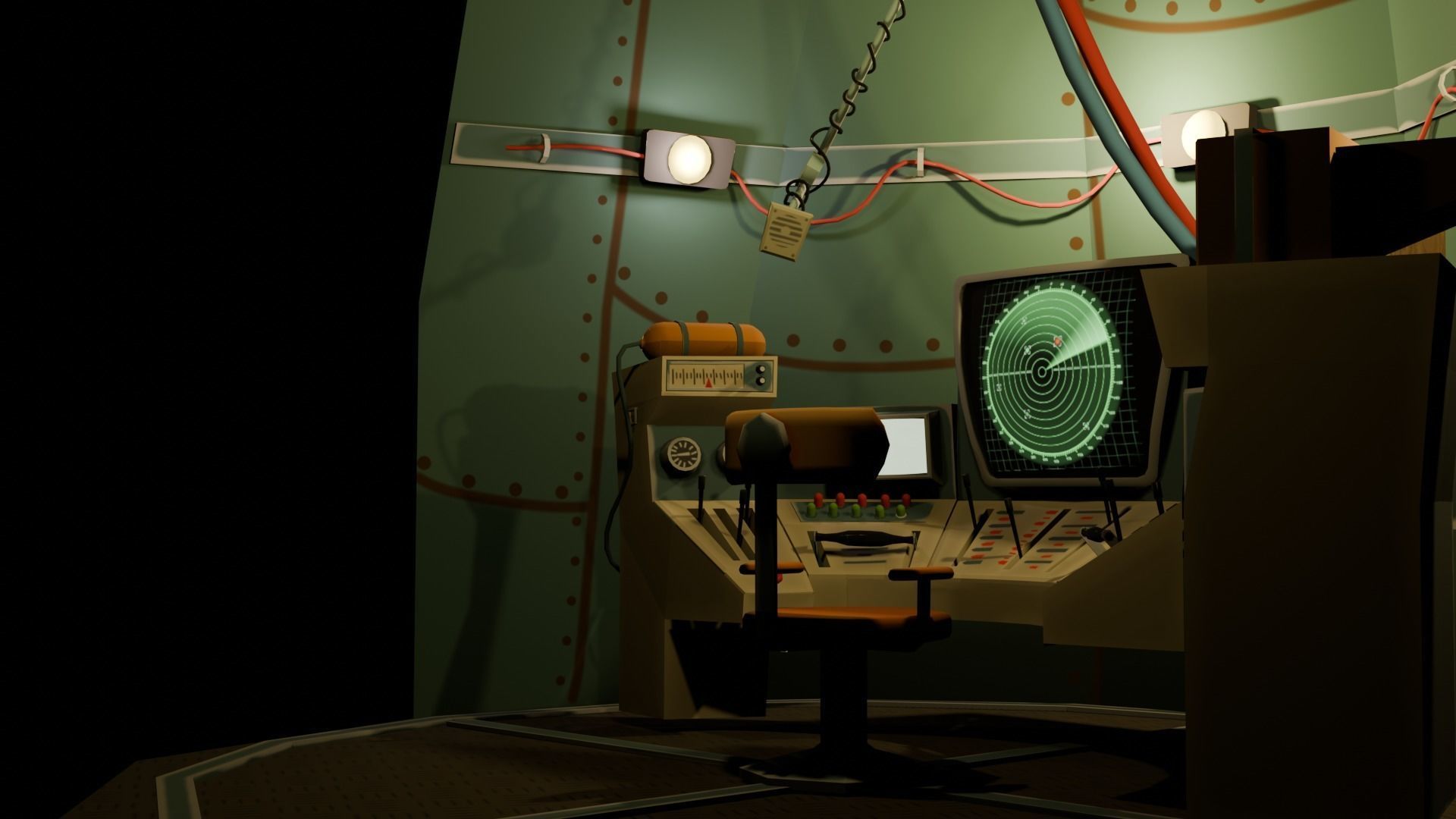 Stylized Spaceship Model Low-poly 3D model_60