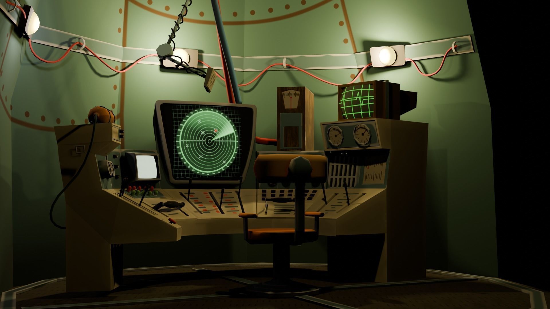 Stylized Spaceship Model Low-poly 3D model_16