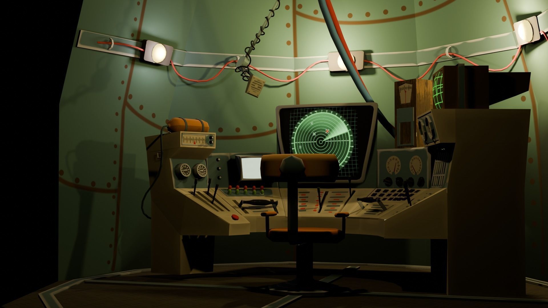 Stylized Spaceship Model Low-poly 3D model_56