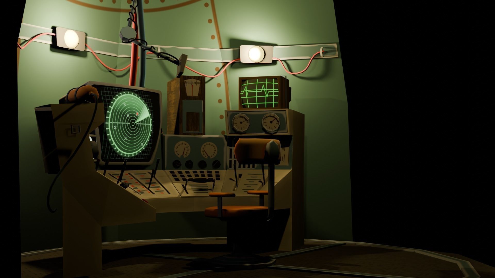 Stylized Spaceship Model Low-poly 3D model_45