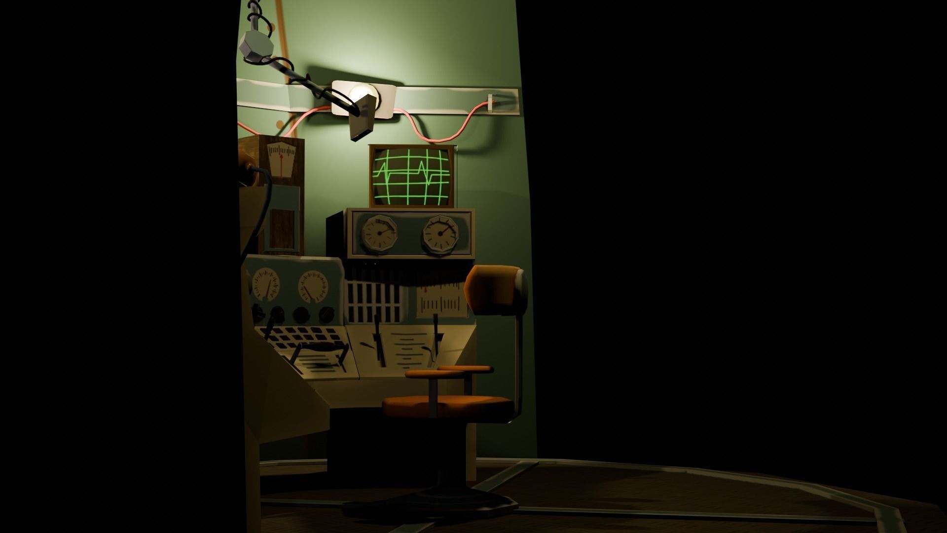 Stylized Spaceship Model Low-poly 3D model_22