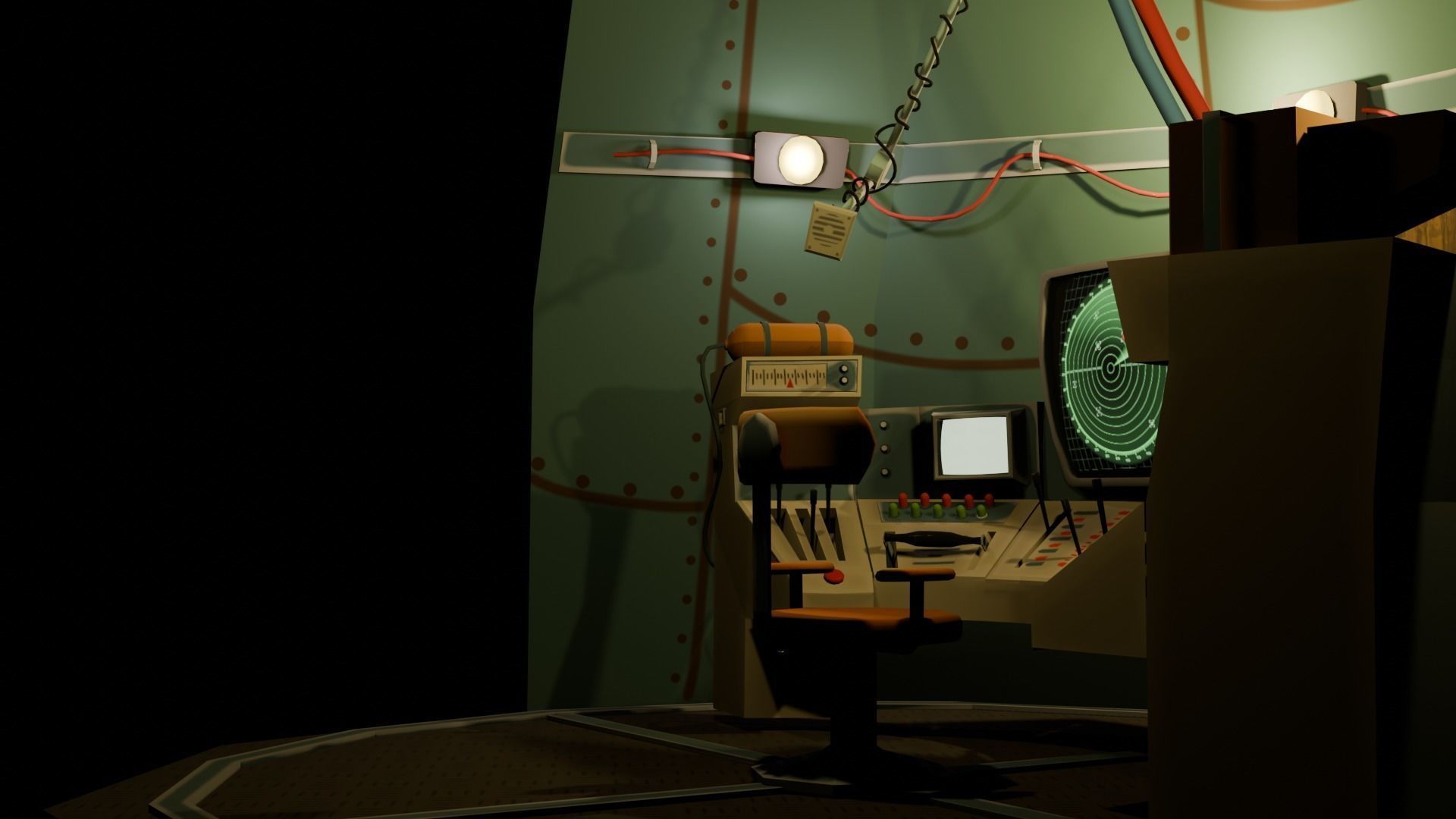 Stylized Spaceship Model Low-poly 3D model_34