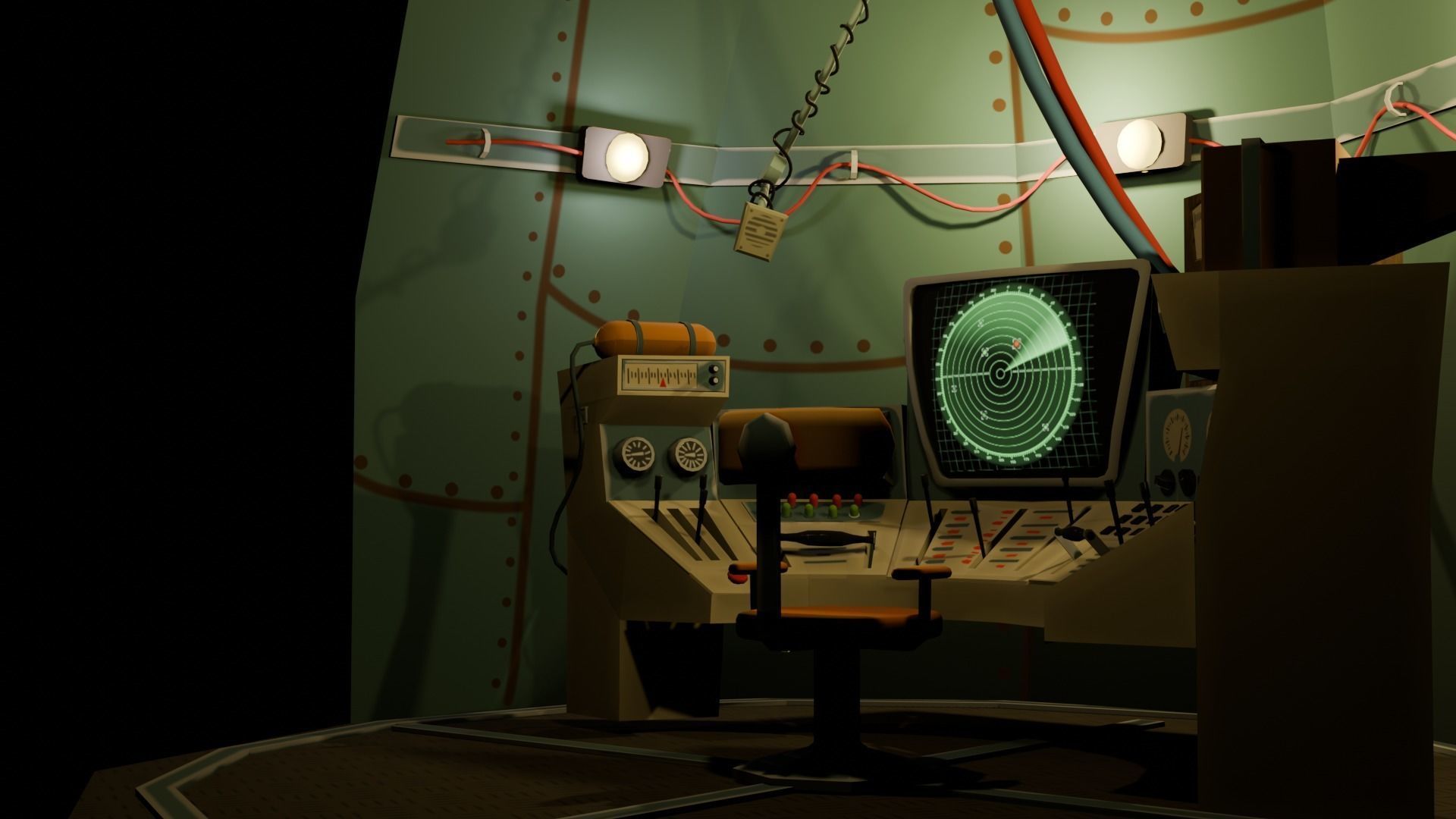 Stylized Spaceship Model Low-poly 3D model_57