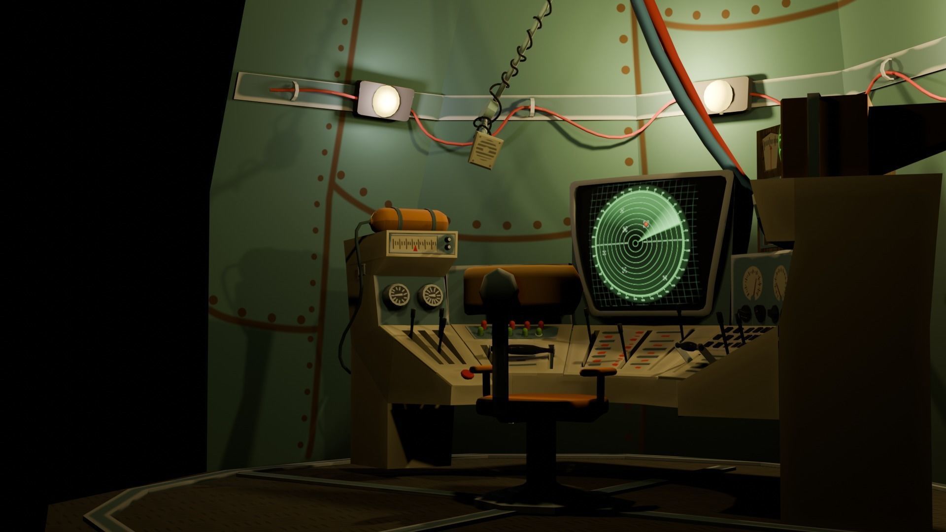 Stylized Spaceship Model Low-poly 3D model_58