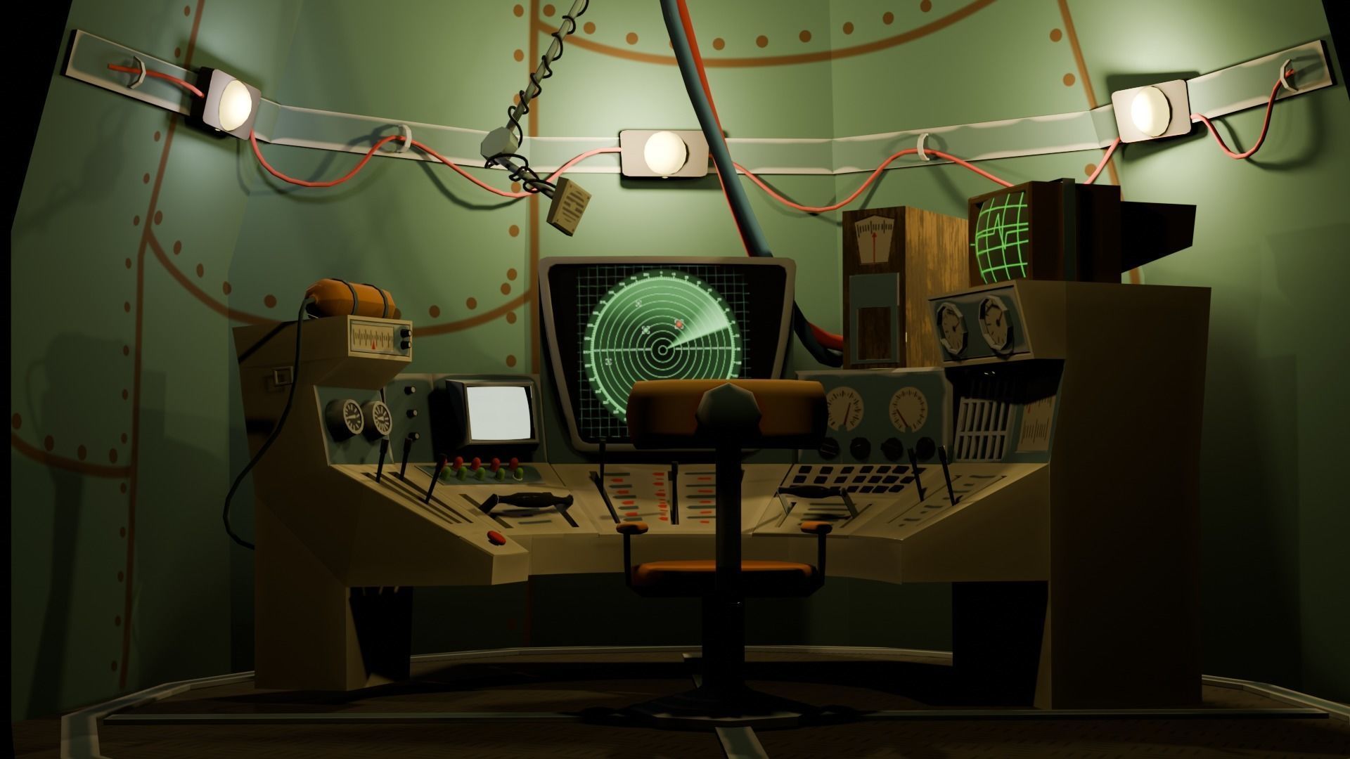 Stylized Spaceship Model Low-poly 3D model_50