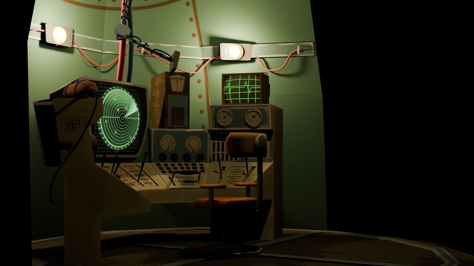 Stylized Spaceship Model Low-poly 3D model_12