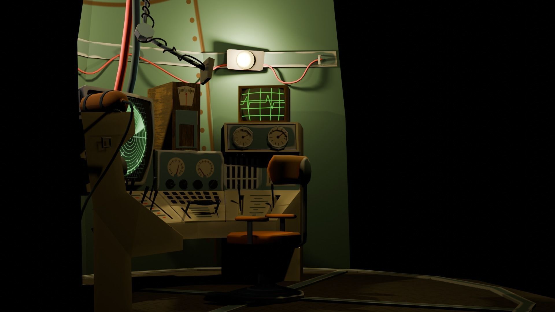 Stylized Spaceship Model Low-poly 3D model_19