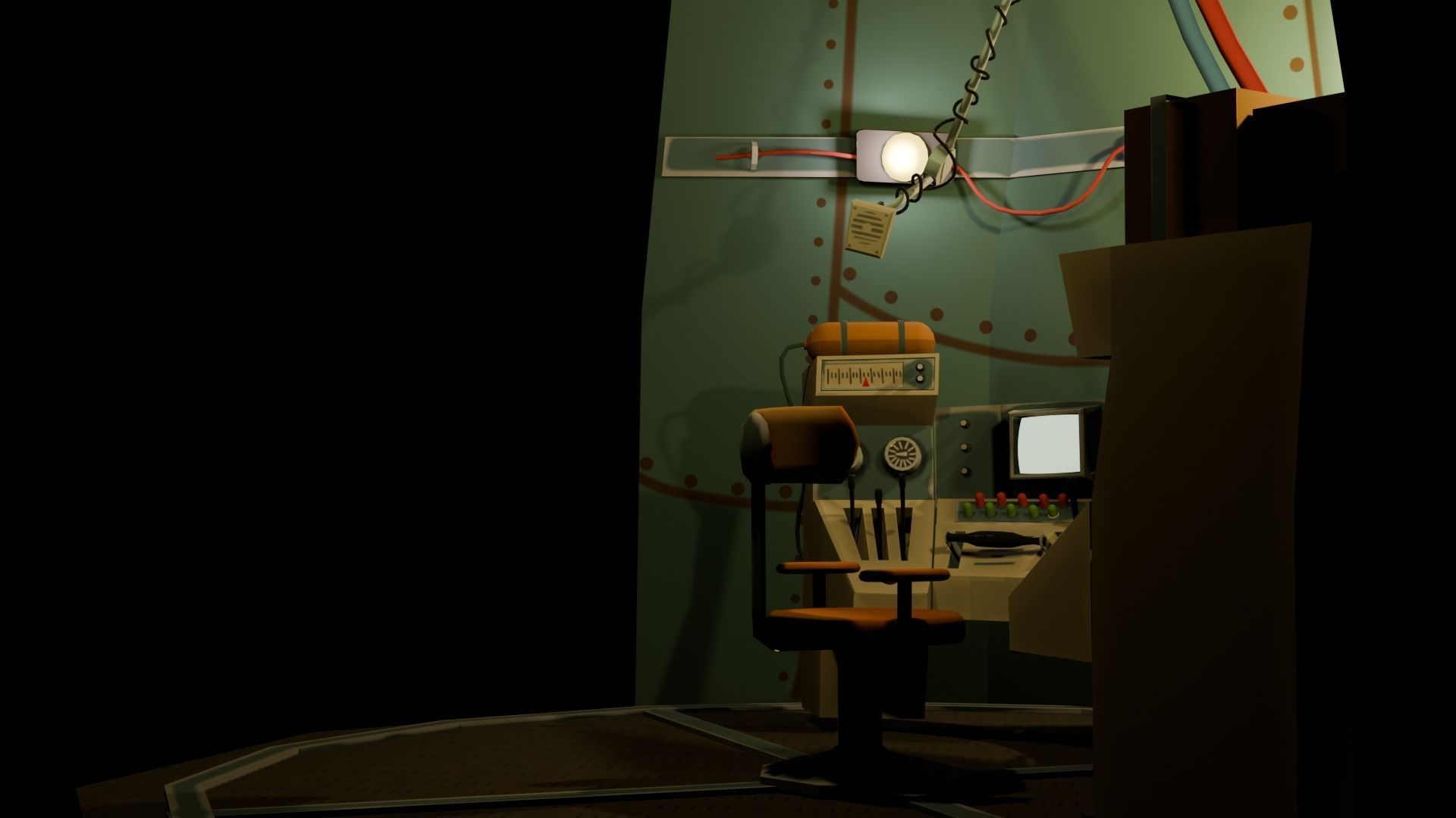 Stylized Spaceship Model Low-poly 3D model_43