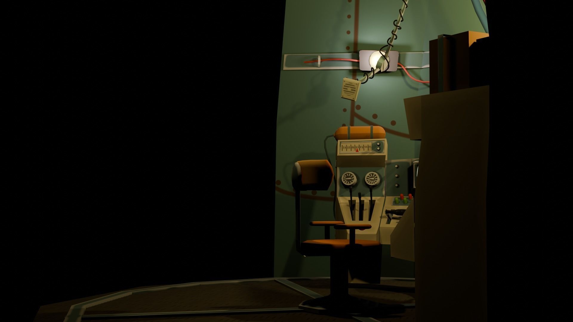 Stylized Spaceship Model Low-poly 3D model_28