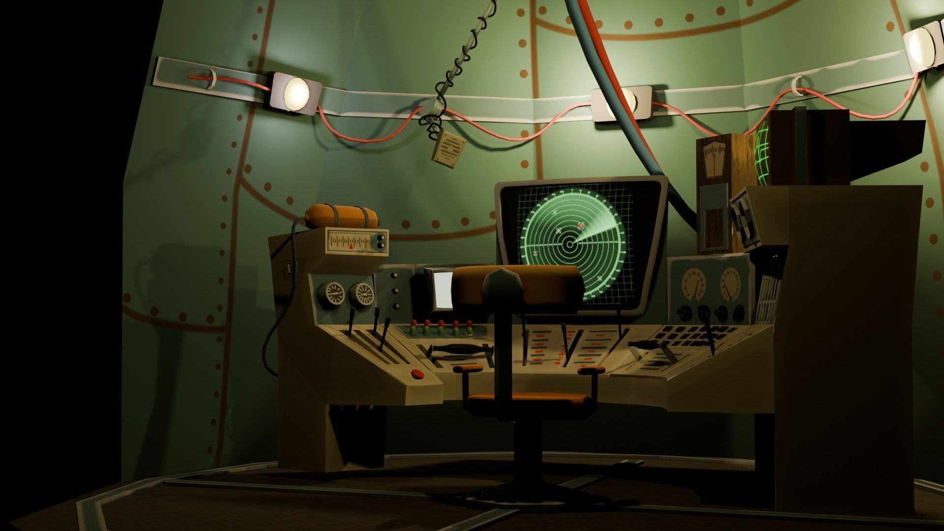 Stylized Spaceship Model Low-poly 3D model_61