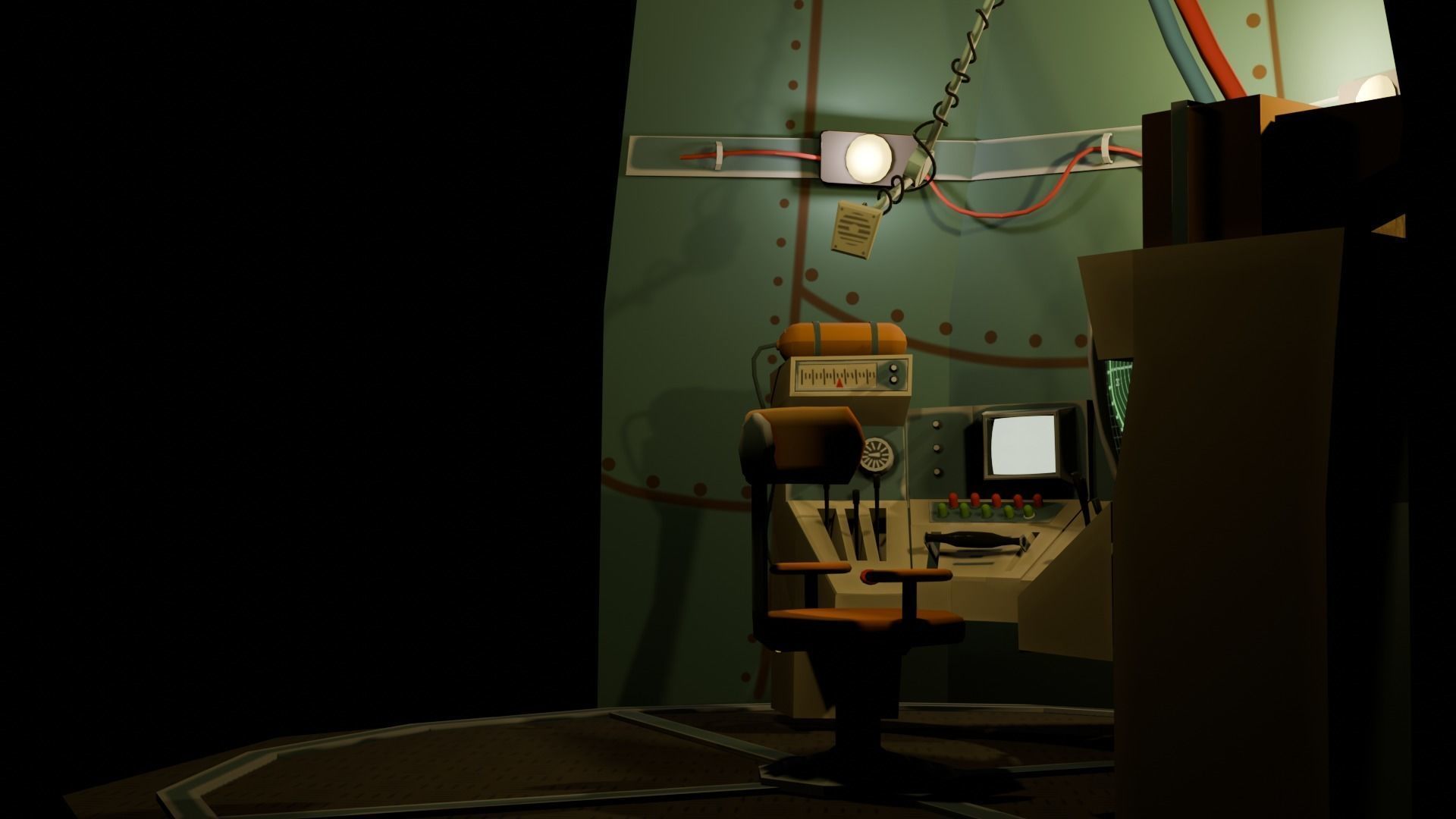 Stylized Spaceship Model Low-poly 3D model_38