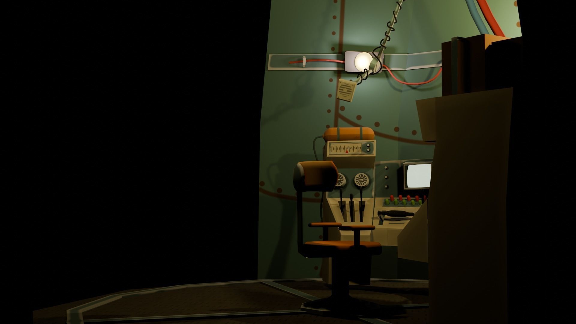 Stylized Spaceship Model Low-poly 3D model_21