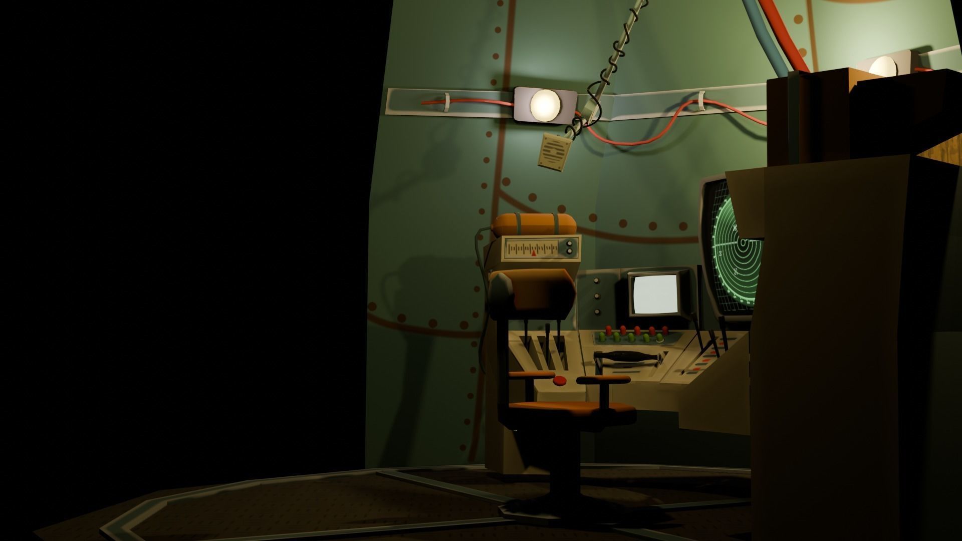 Stylized Spaceship Model Low-poly 3D model_23