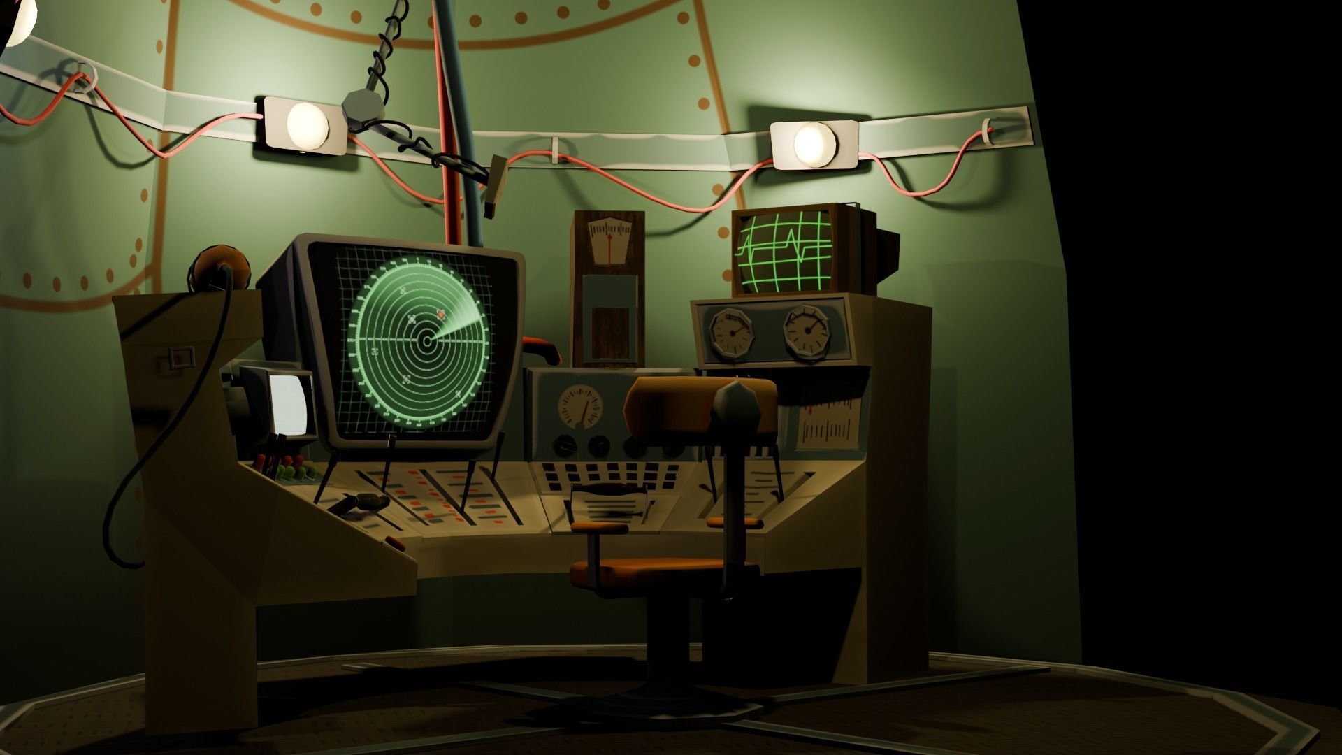 Stylized Spaceship Model Low-poly 3D model_37