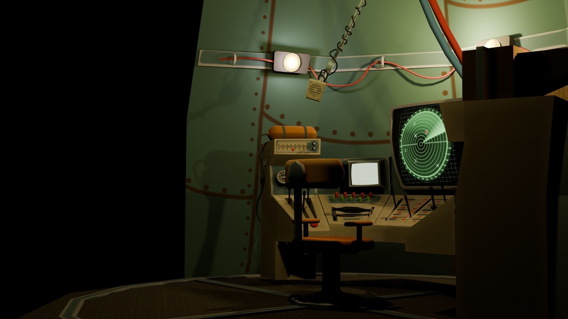 Stylized Spaceship Model Low-poly 3D model_17