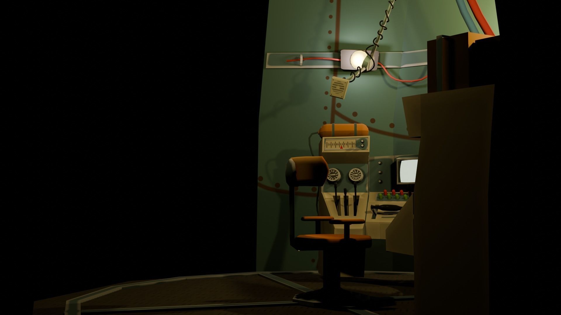 Stylized Spaceship Model Low-poly 3D model_25