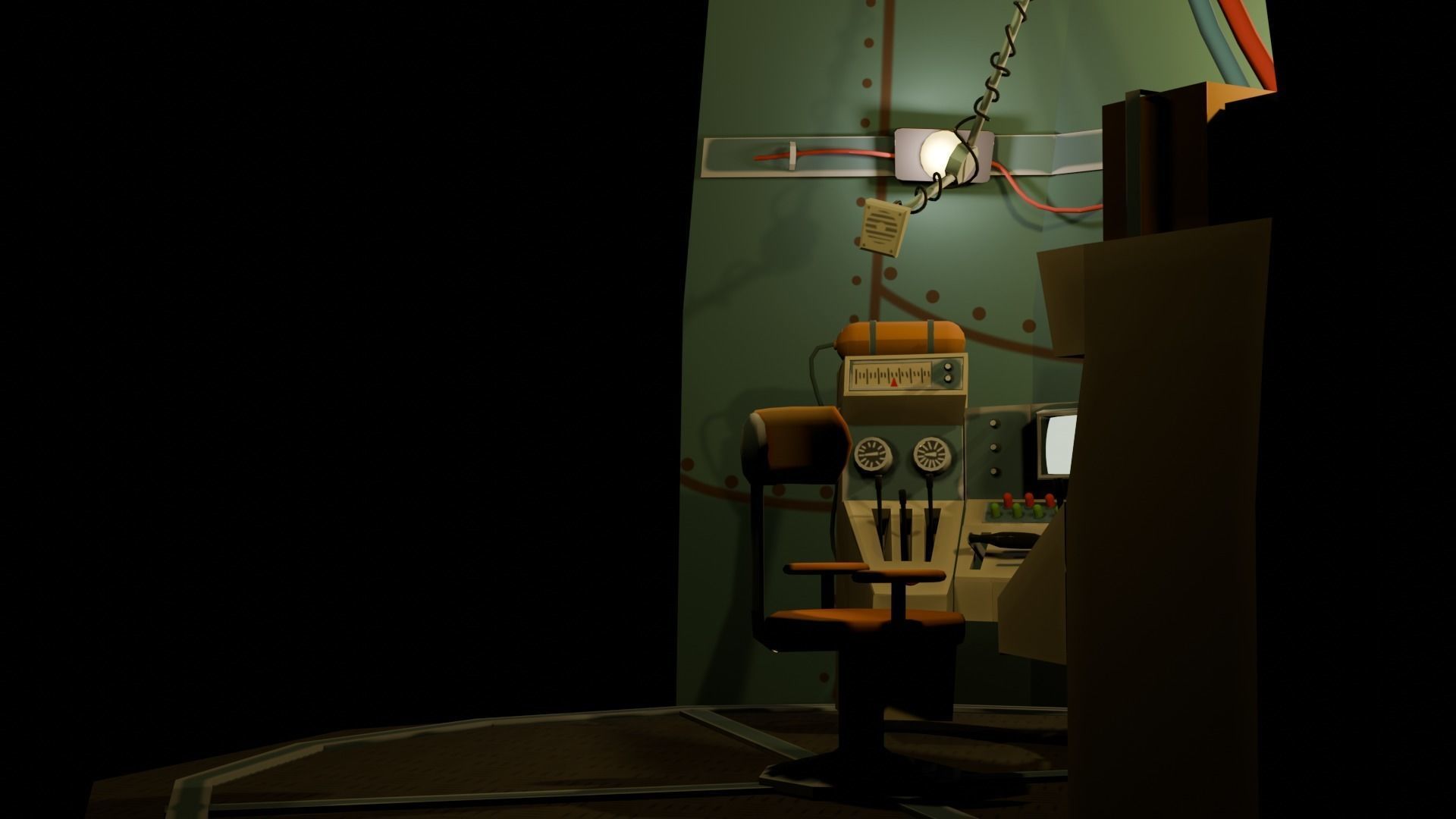 Stylized Spaceship Model Low-poly 3D model_26