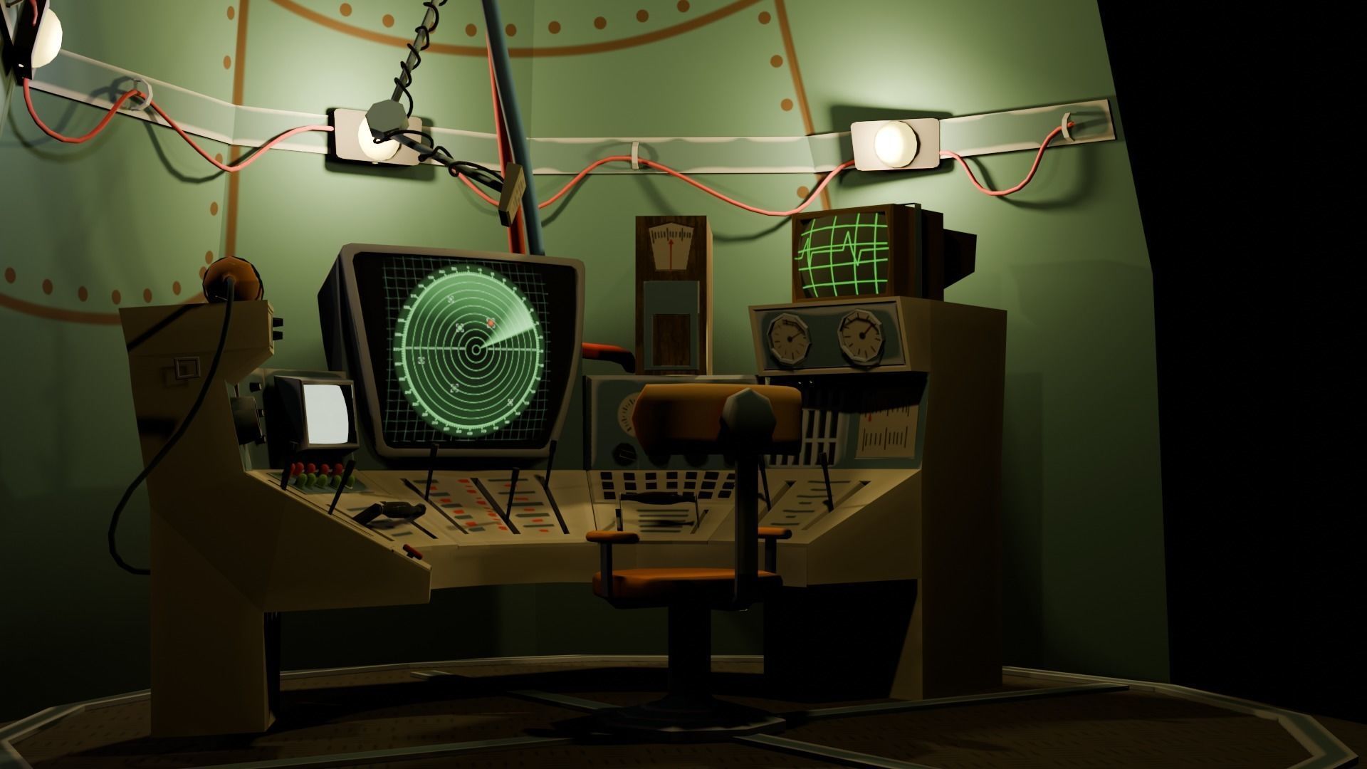 Stylized Spaceship Model Low-poly 3D model_33