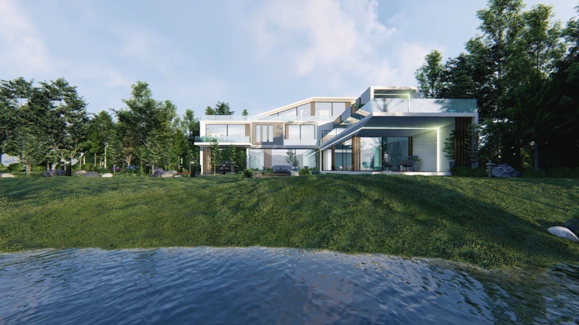 Rivera Villa Exterior Design 3D model_4