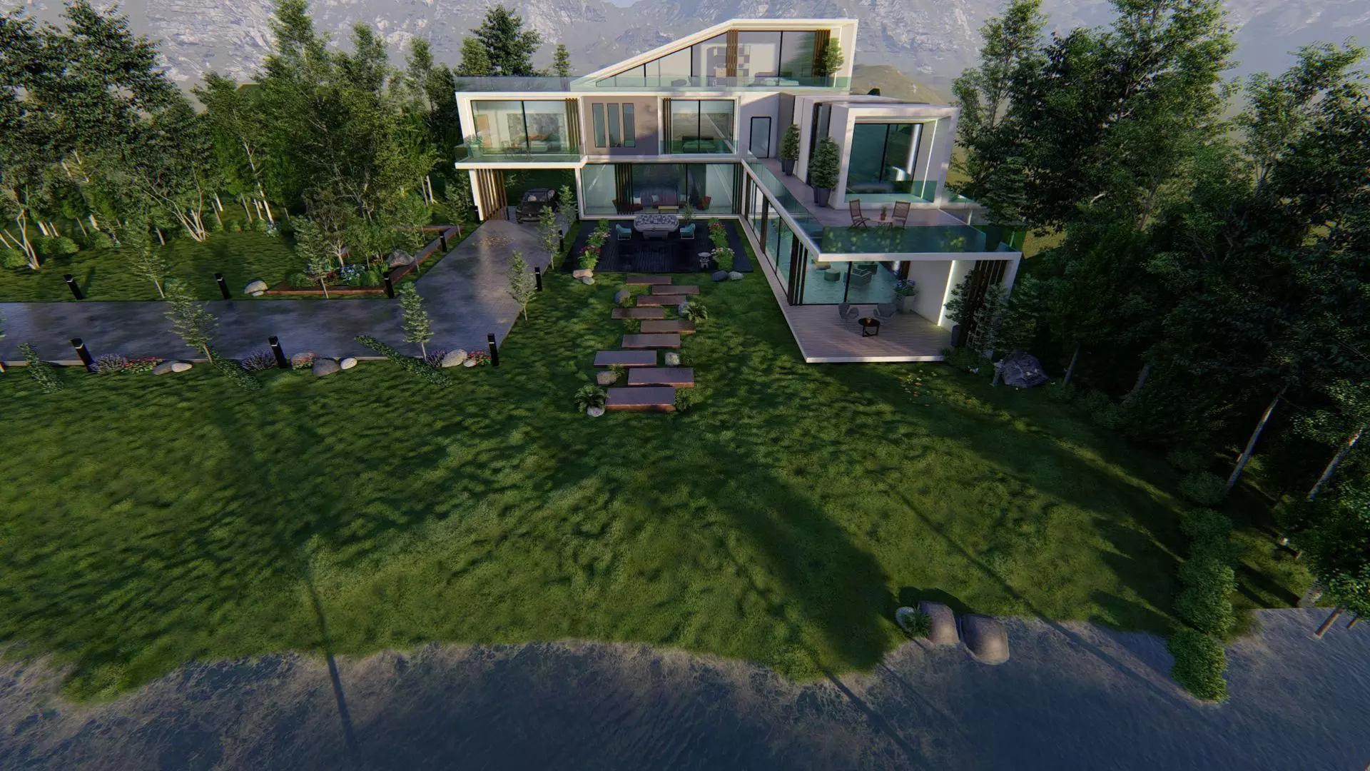 Rivera Villa Exterior Design 3D model_17