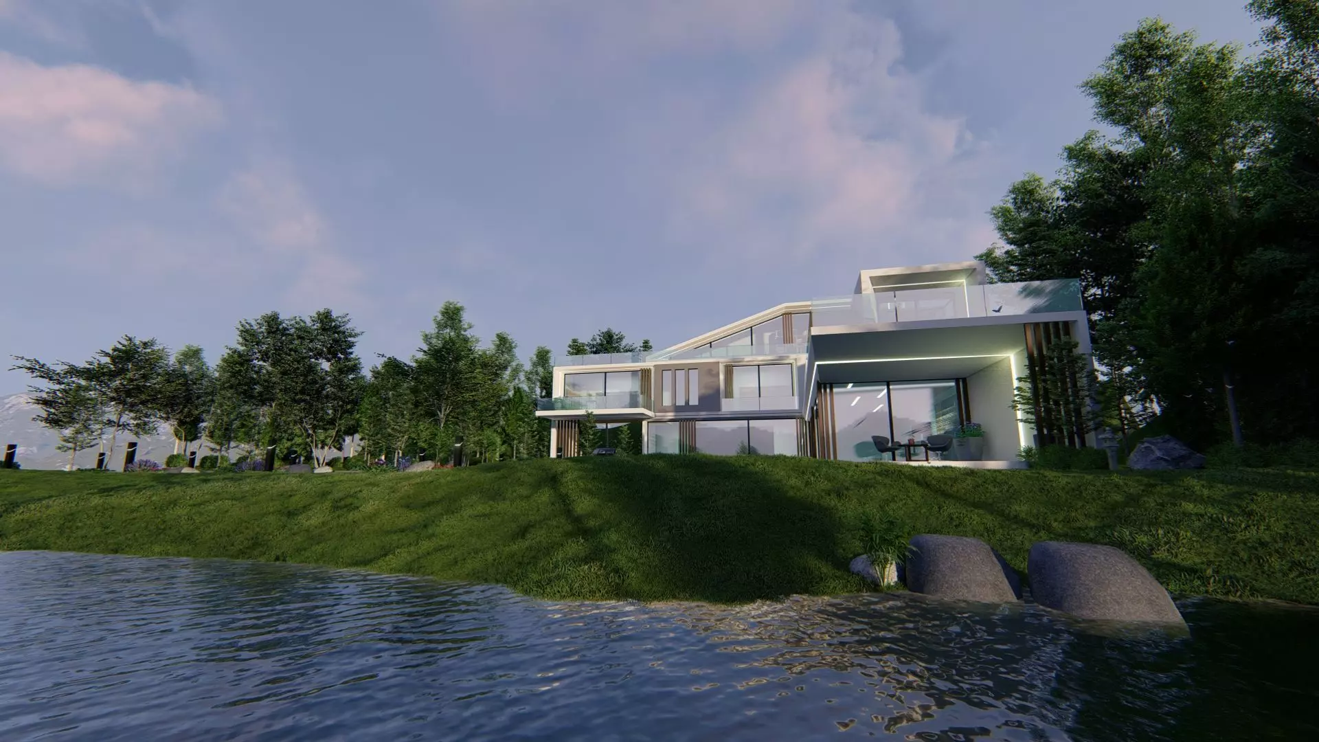 Rivera Villa Exterior Design 3D model_12
