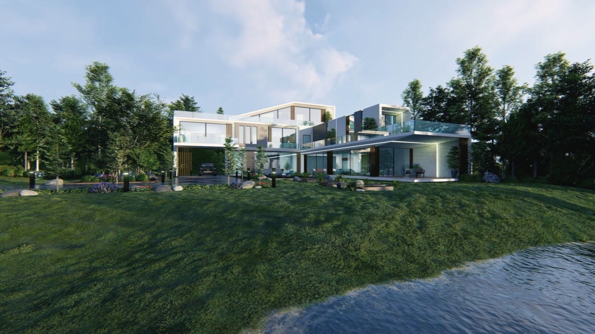 Rivera Villa Exterior Design 3D model_6