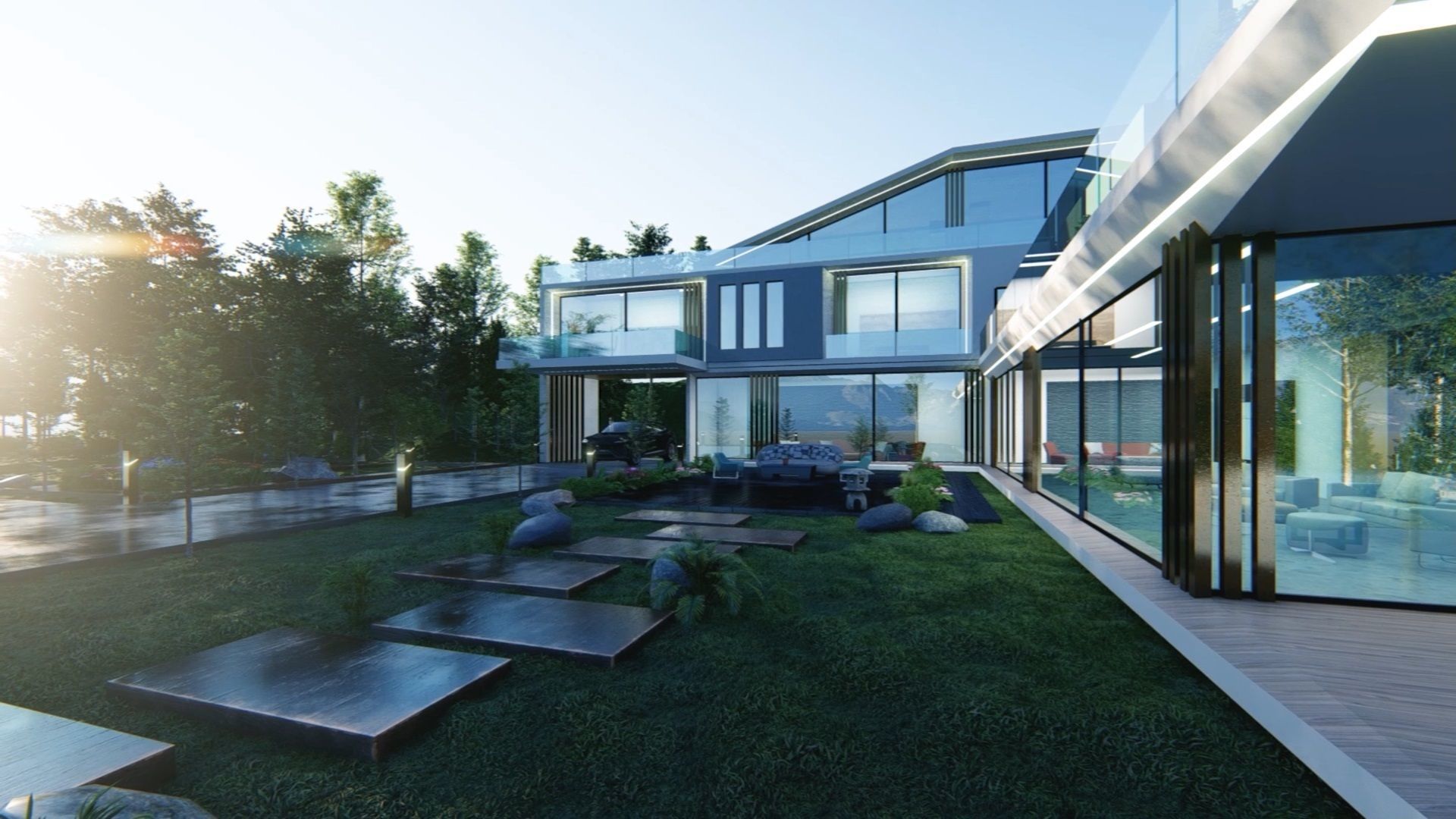 Rivera Villa Exterior Design 3D model_7