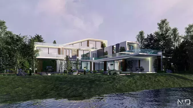 Rivera Villa Exterior Design 3D model