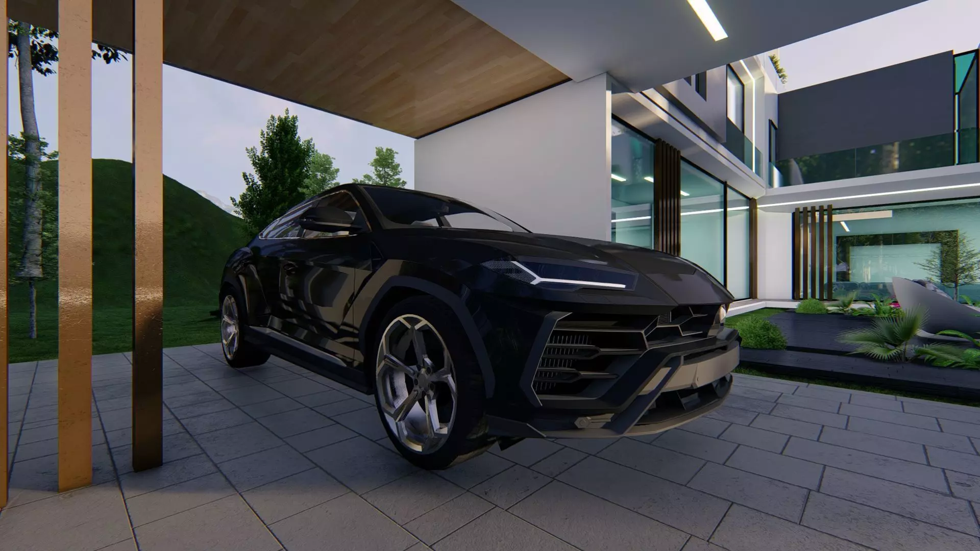 Rivera Villa Exterior Design 3D model_11