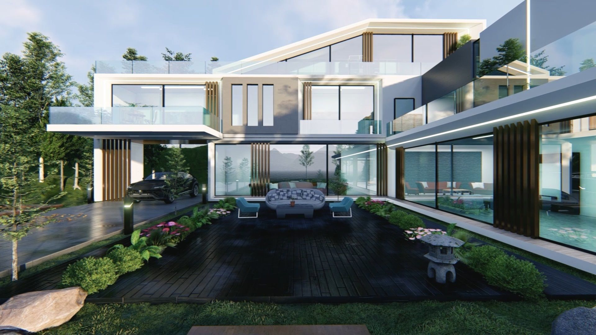 Rivera Villa Exterior Design 3D model_5