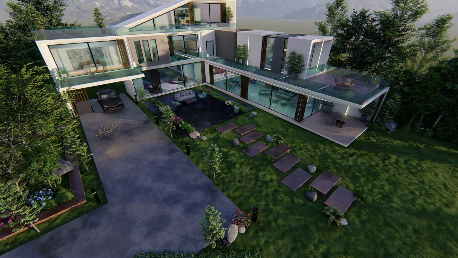 Rivera Villa Exterior Design 3D model_22