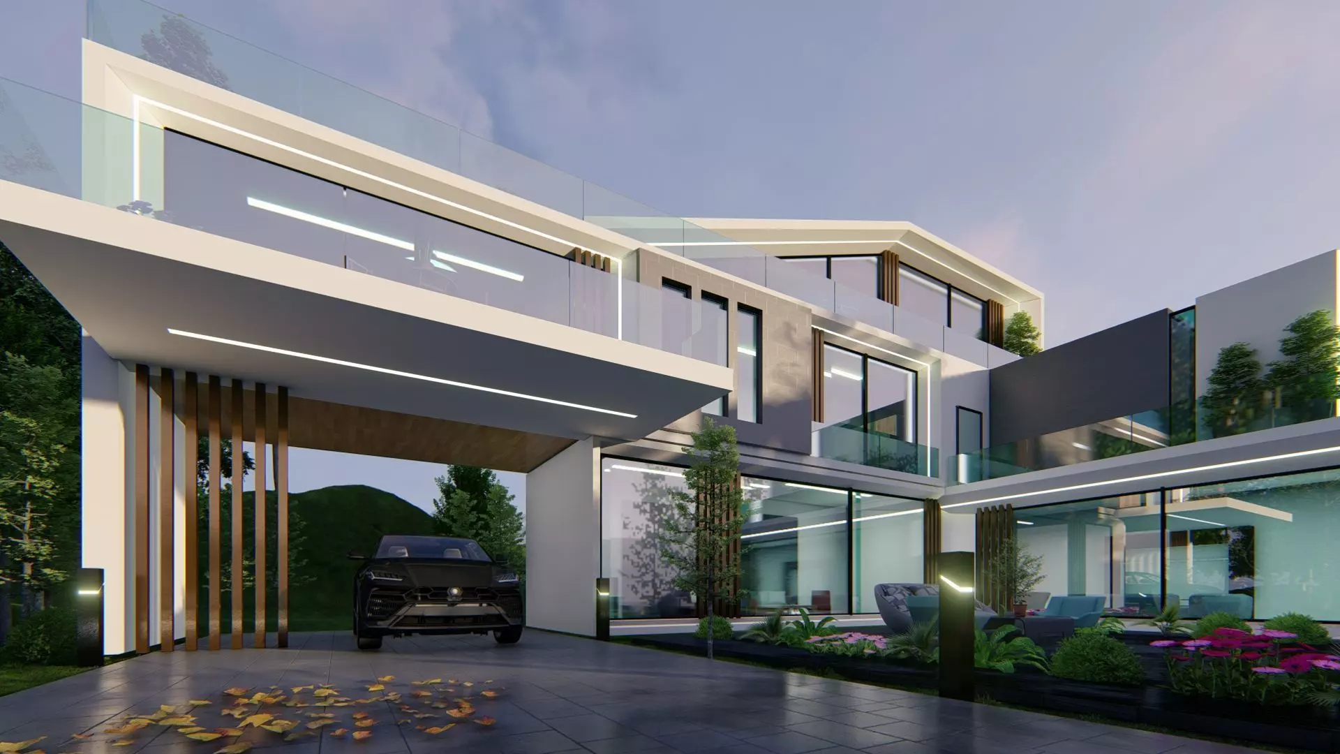 Rivera Villa Exterior Design 3D model_19