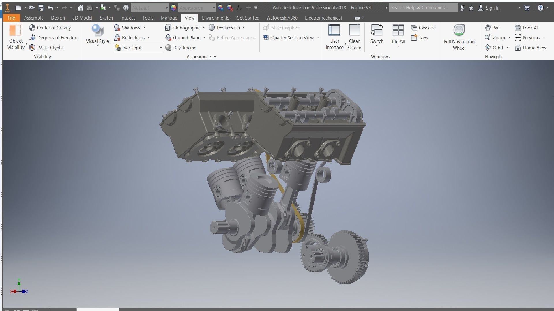 V4 Engine assembly 3D model_8