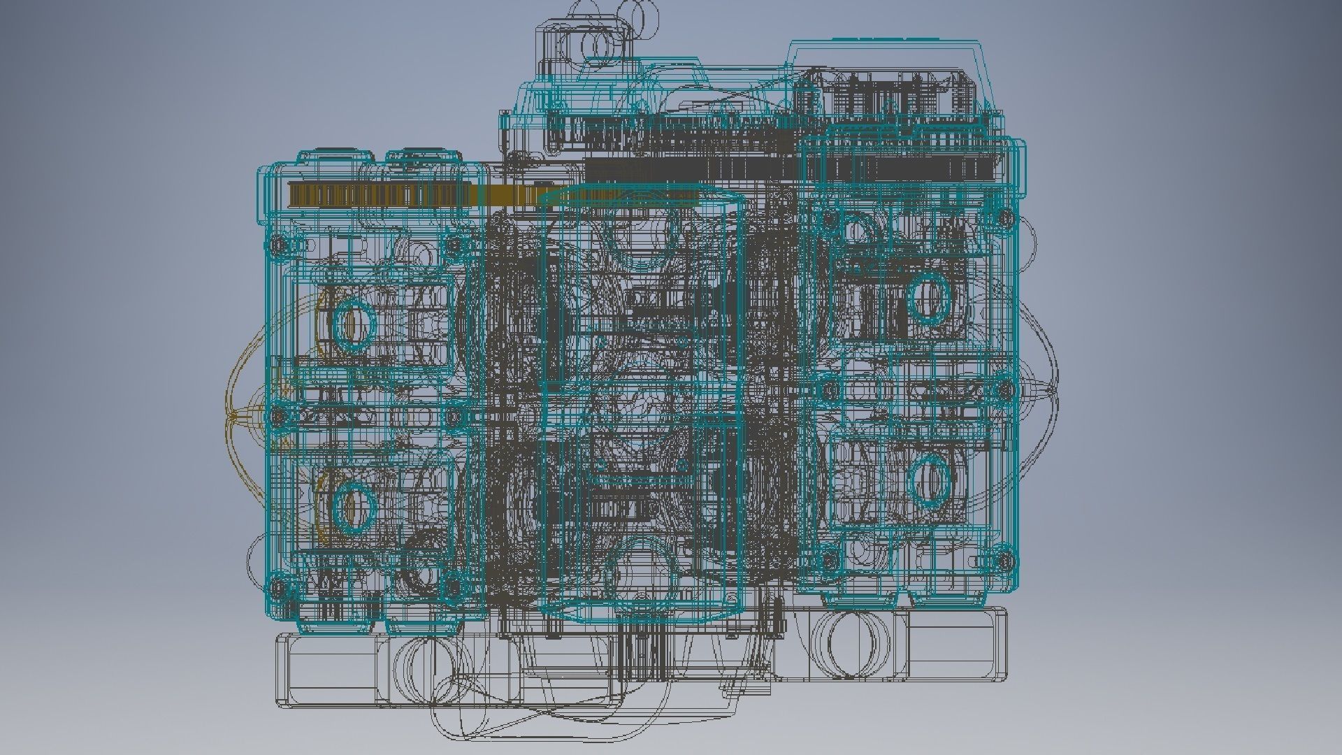 V4 Engine assembly 3D model_14