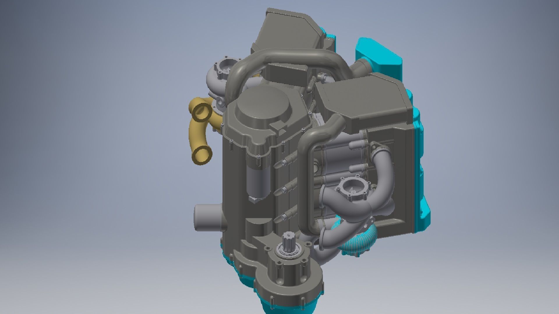 V4 Engine assembly 3D model_16