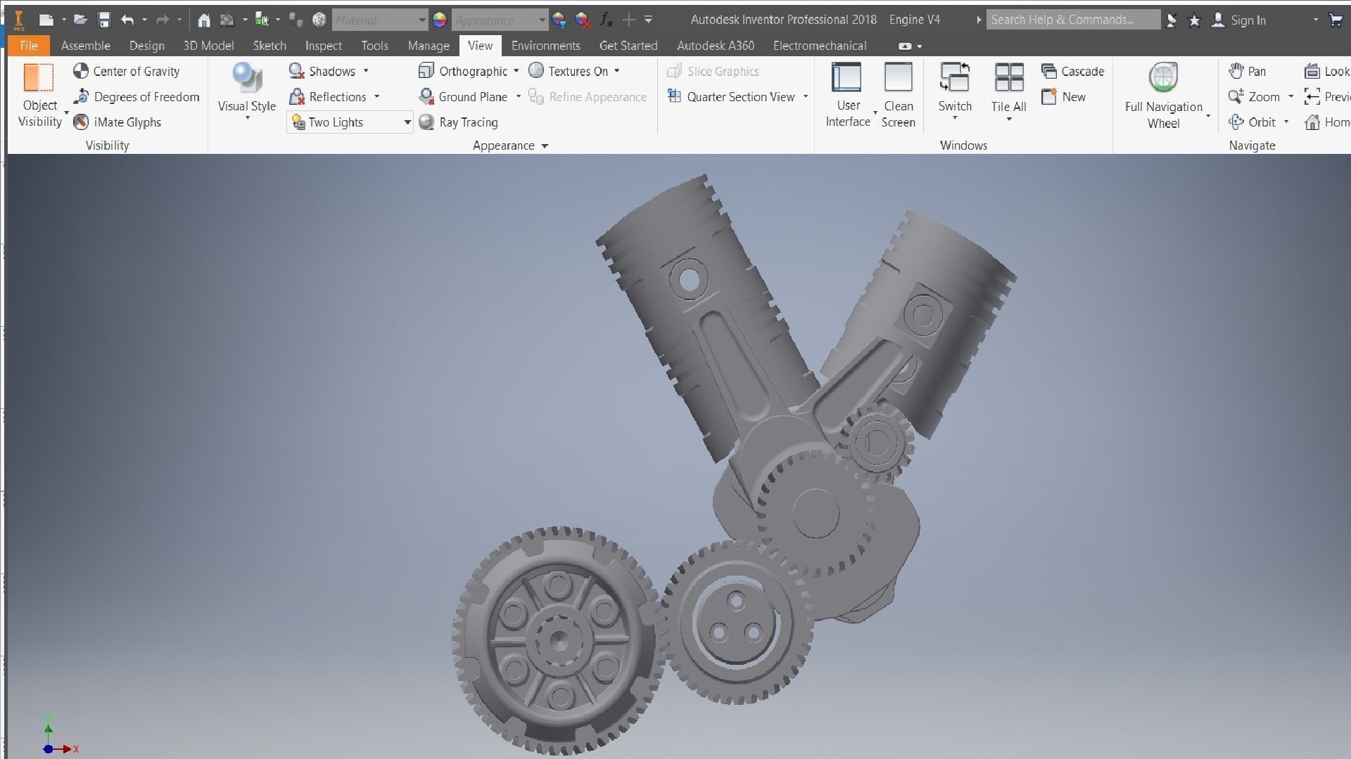 V4 Engine assembly 3D model_10