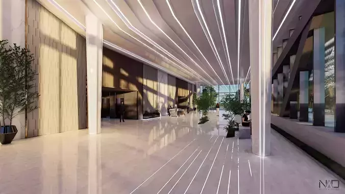 Atlantis Lobby Interior Design 3D model