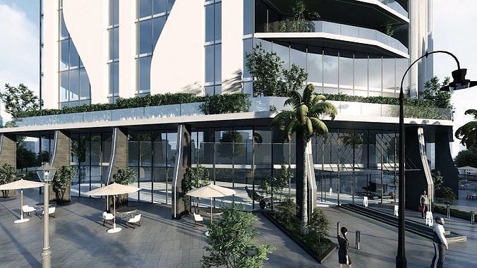 Spectre Tower Exterior Design 3D model 5