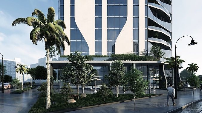 Spectre Tower Exterior Design 3D model 3