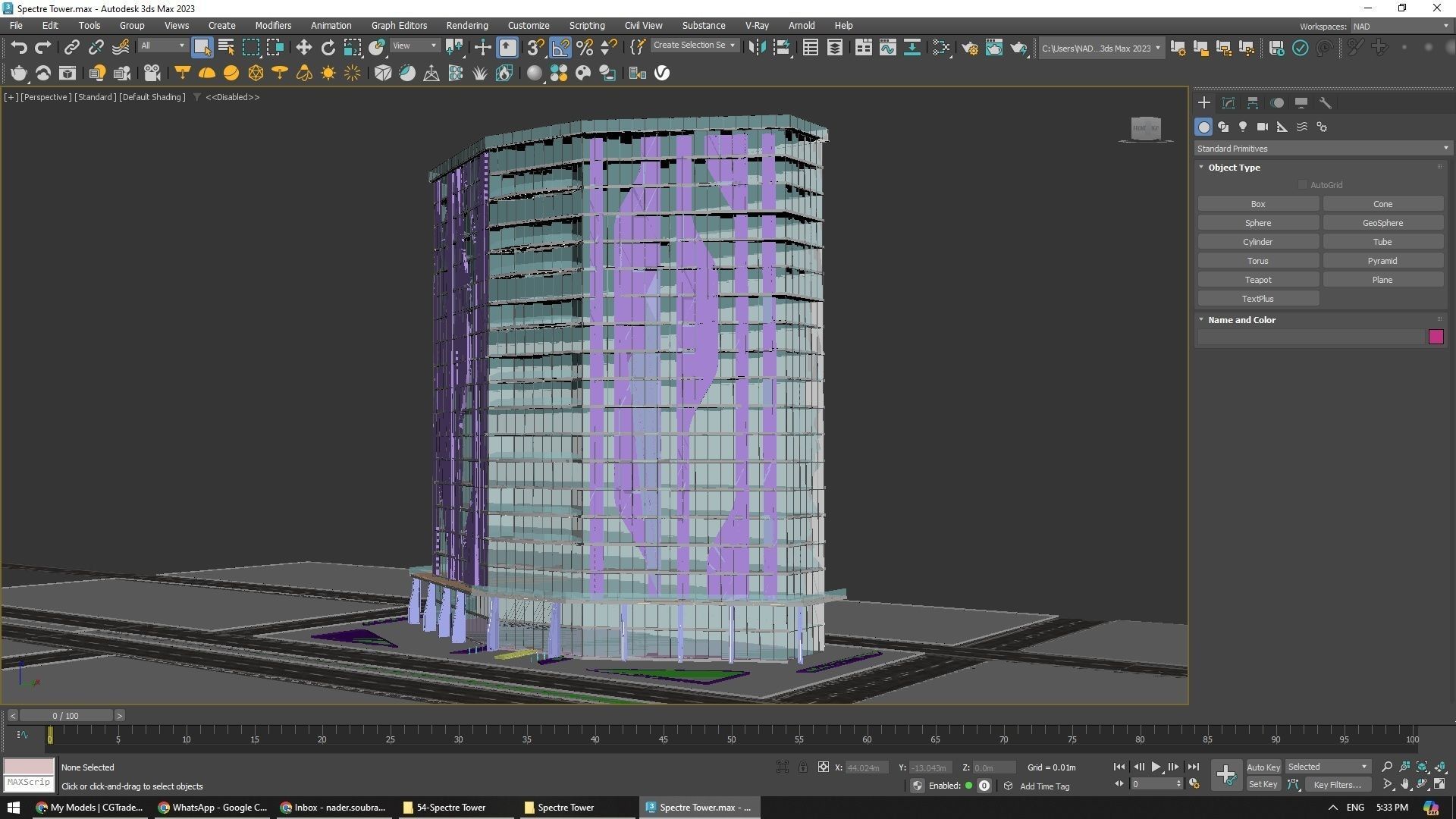 Spectre Tower Exterior Design 3D model_7