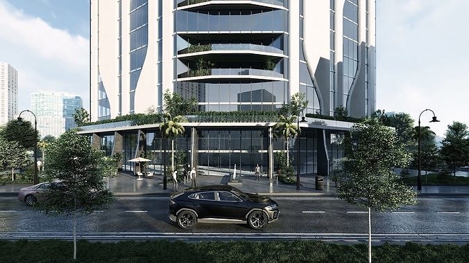 Spectre Tower Exterior Design 3D model 4