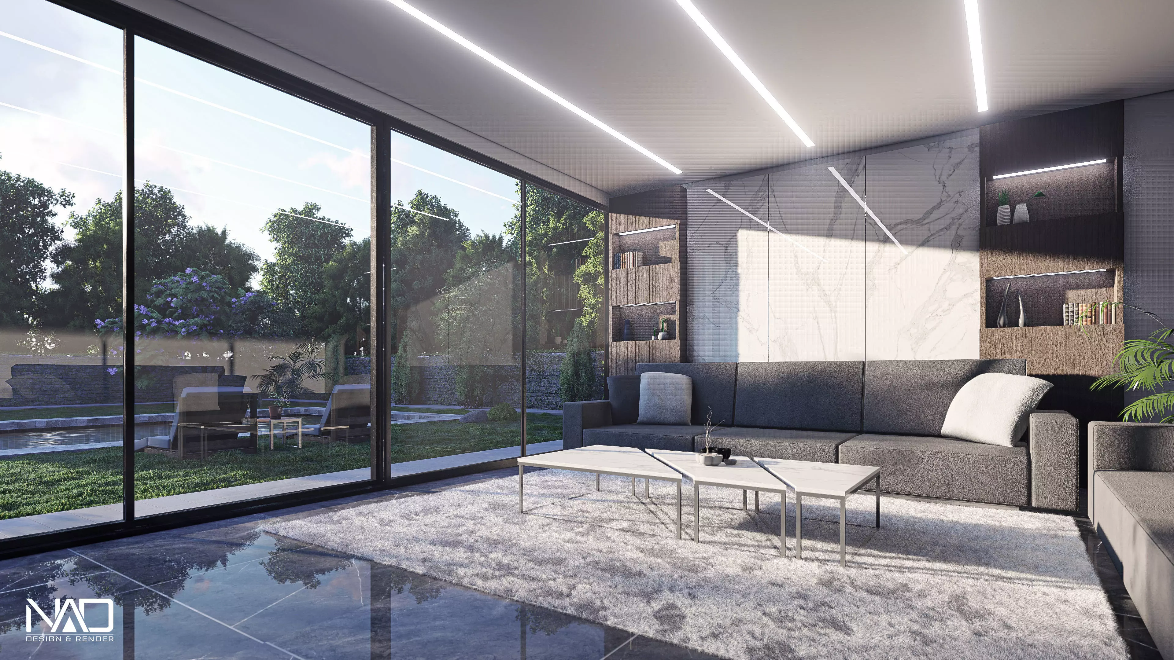 Garden Room Interior Design Free 3D model