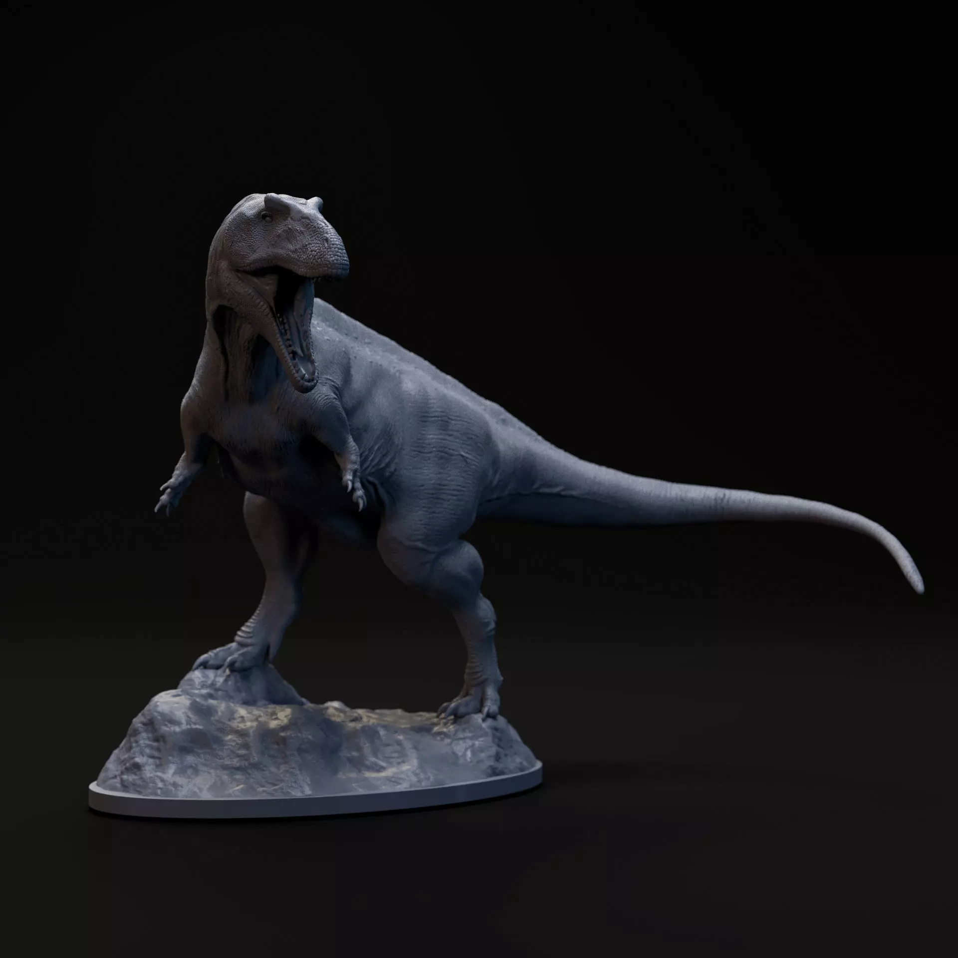 Acrocanthosaurus roaring 1-35 scale pre-supported dinosaur 3D print model_0