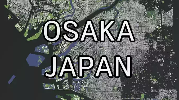 Osaka Japan - city and mass buildings