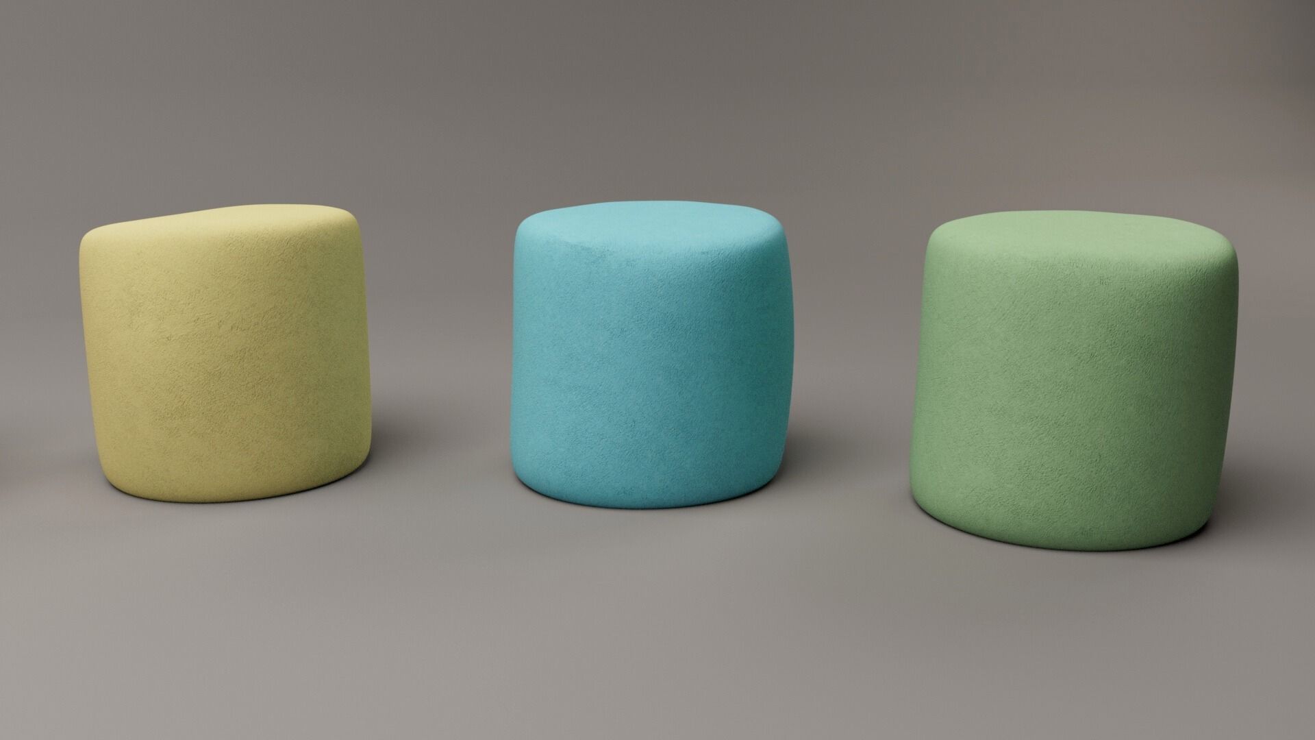 Colored Marshmallow Low-poly 3D model_4