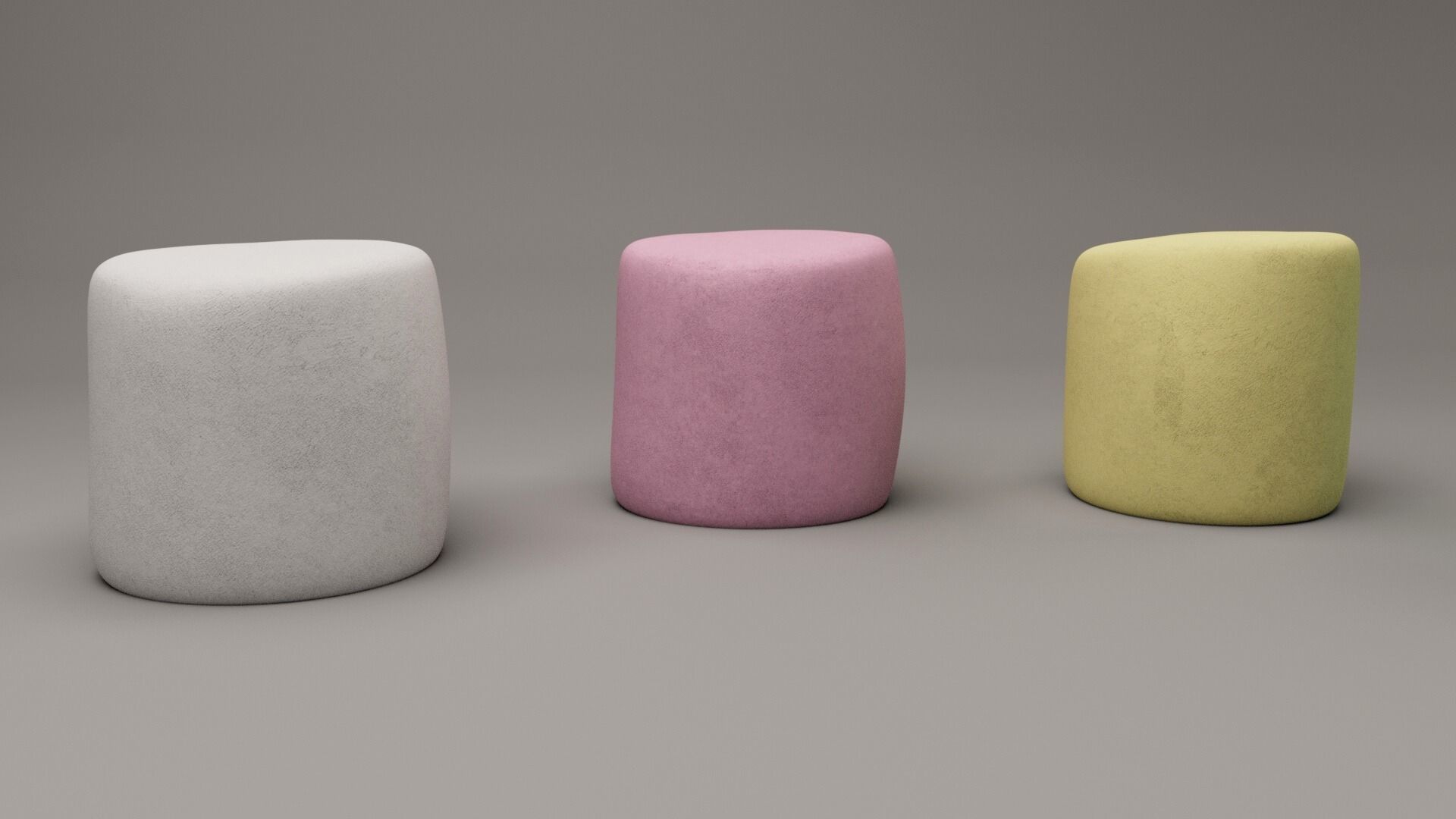 Colored Marshmallow Low-poly 3D model_3