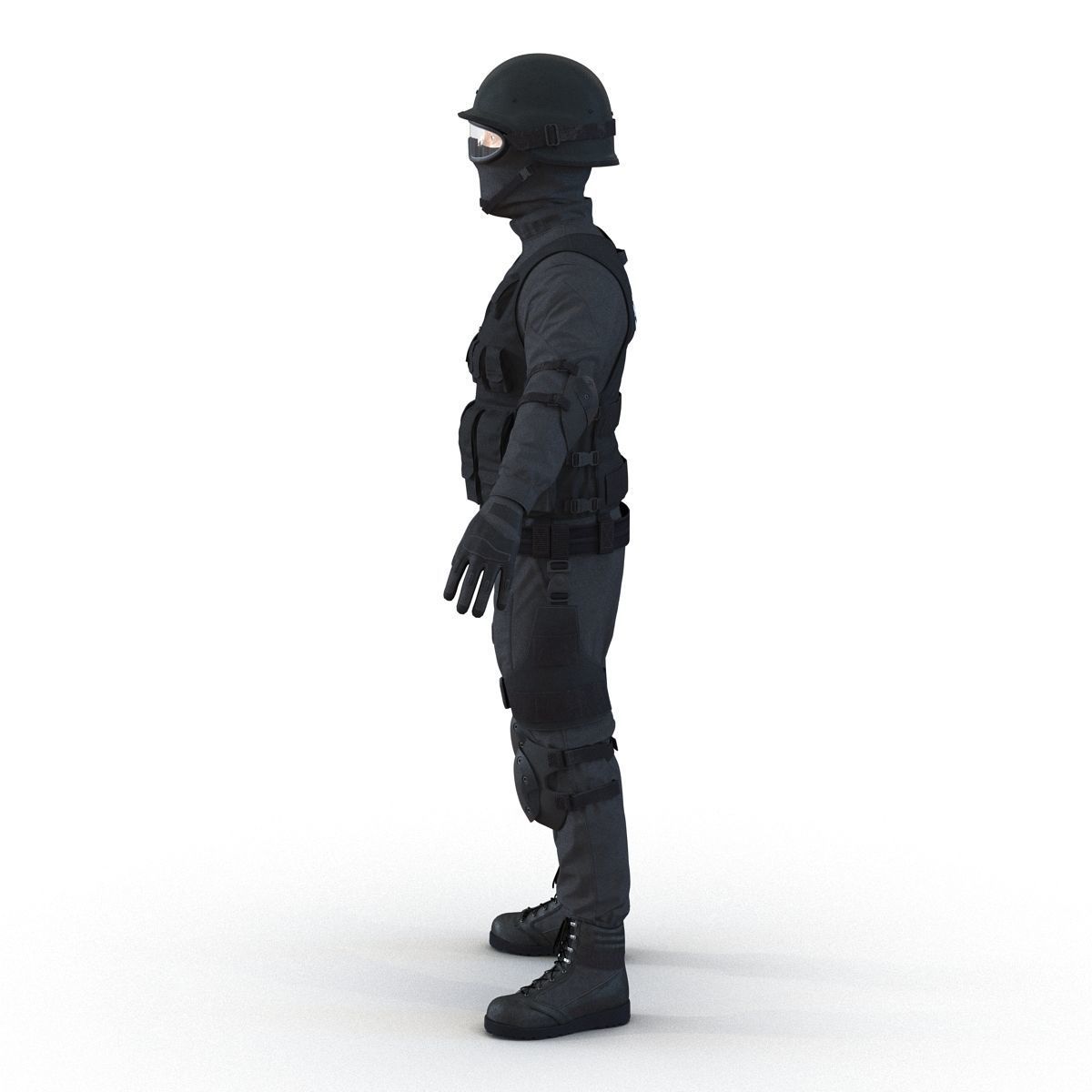 SWAT Man 3D Model 3D model_7