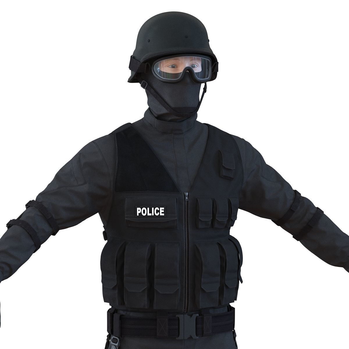 SWAT Man 3D Model 3D model_19