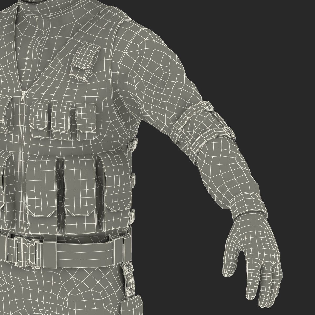 SWAT Man 3D Model 3D model_64