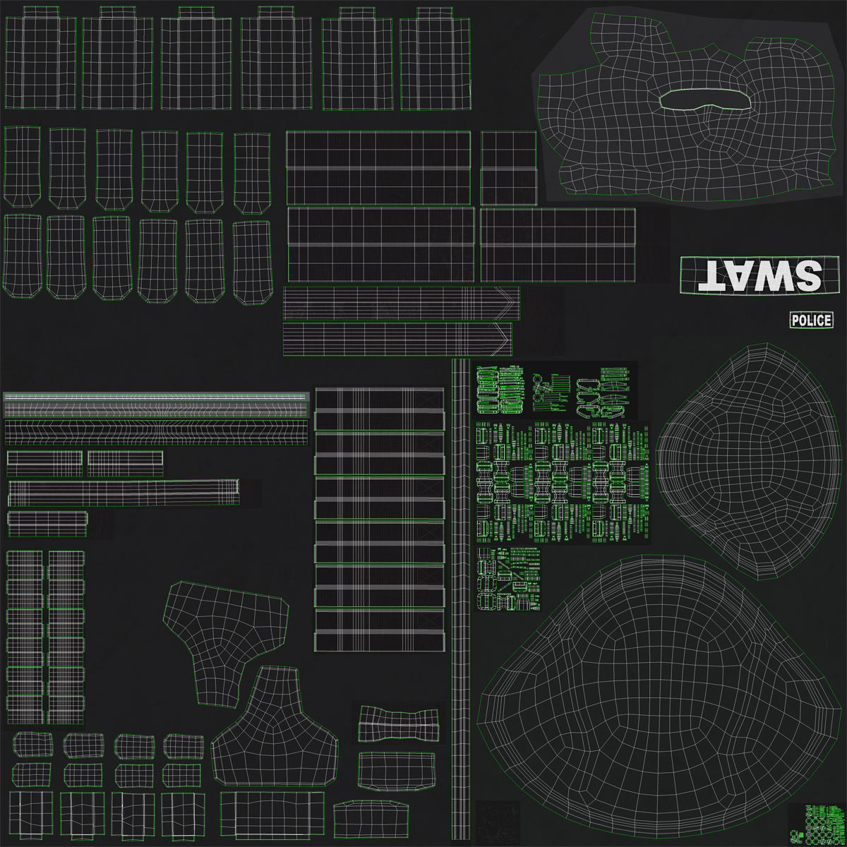 SWAT Man 3D Model 3D model_45